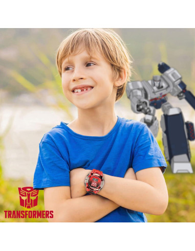 Reloj LCD para Niños Transformers Accutime - Correa Ajustable