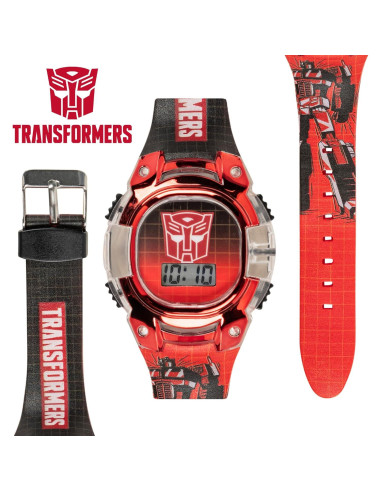Reloj LCD para Niños Transformers Accutime - Correa Ajustable