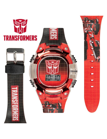 Reloj LCD para Niños Transformers Accutime - Correa Ajustable