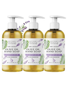 Jabón Líquido Vegano Brittanie Lavanda 3x0.47L Aceite de Oliva