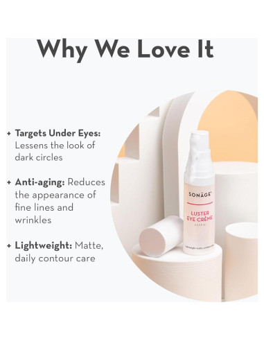 Crema para Ojos Luster Sonage - Antiarrugas y Ojeras 50g