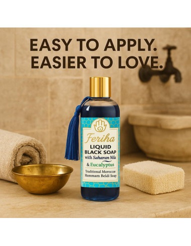 Jabón Negro Líquido Feriha 500ml - Exfoliante Corporal Marroquí