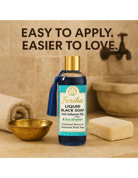 Jabón Negro Líquido Feriha 500ml - Exfoliante Corporal Marroquí