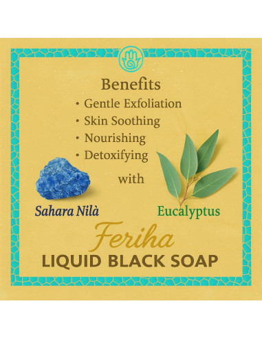 Jabón Negro Líquido Feriha 500ml - Exfoliante Corporal Marroquí