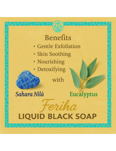 Jabón Negro Líquido Feriha 500ml - Exfoliante Corporal Marroquí