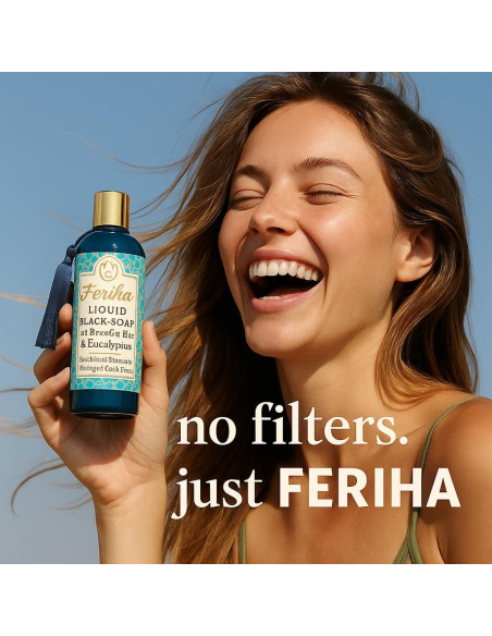 Jabón Negro Líquido Feriha 500ml - Exfoliante Corporal Marroquí