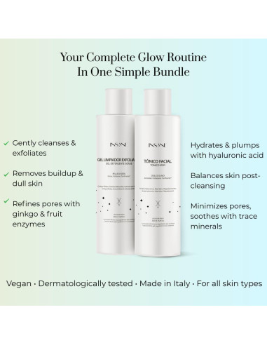 Gel Limpiador Exfoliante Vegano Insane Glow - 200ml - Ácido Hialurónico