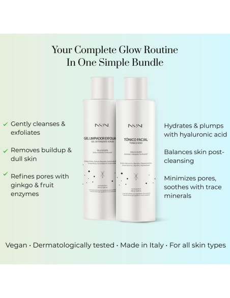 Gel Limpiador Exfoliante Vegano Insane Glow - 200ml - Ácido Hialurónico