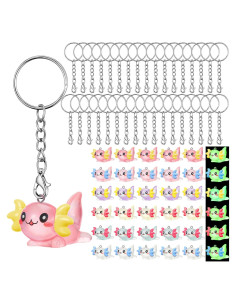 Llaveros de Resina Axolotl Kawaii Liliful - 36 Pcs 3D