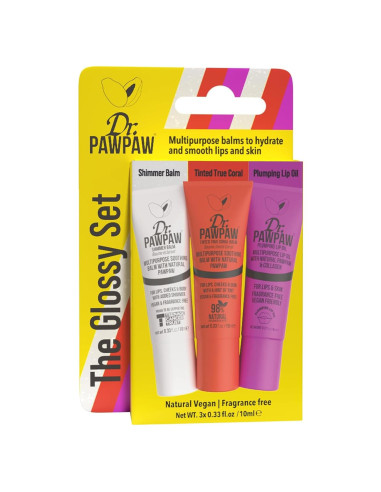 Conjunto Brillante Dr. PawPaw - Balsamo Labial y Aceite - 3 Piezas