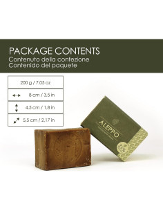 Jabón de Aleppo 200g Lynpha Vitale con Aceite de Oliva y Laurel 2