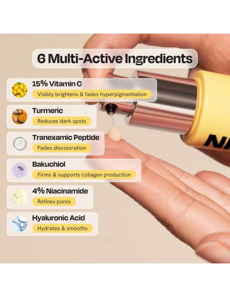 Suero Facial Iluminador Gleamin 15% Vitamina C 29.57 ml