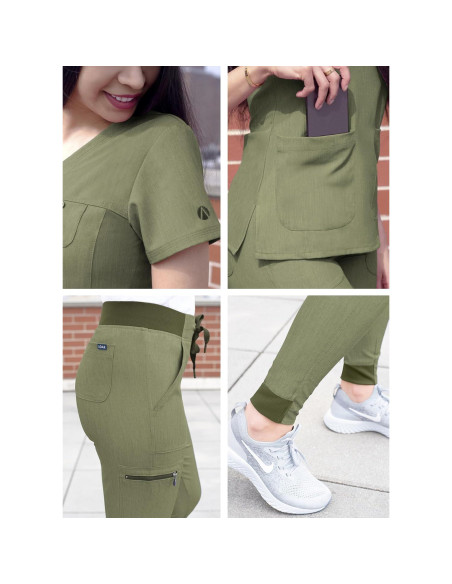 Conjunto de Scrubs Adar Pro Movement para Mujeres - Top y Pantalones