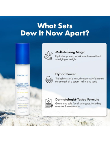 Dew It Now Spray Hidratante Facial 120ml - Ceramidas y Argán