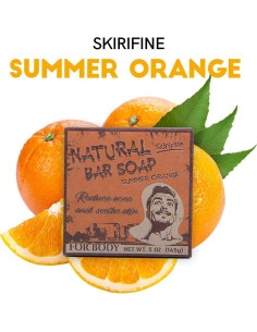 Barra de Jabón Natural 142g SKIRIFINE Aroma Naranja de Verano 2