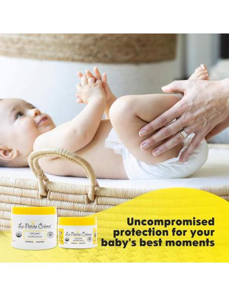 Bálsamo Orgánico para Pañales La Petite Creme 113 g - Crema Suave para Bebés