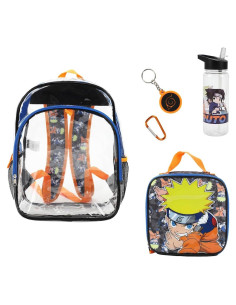 Conjunto Mochila y Lonchera Naruto 5 Piezas con Botella