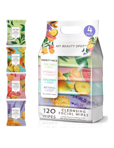 Toallitas Limpiadoras Faciales Mi Punto de Belleza - 120 Pcs