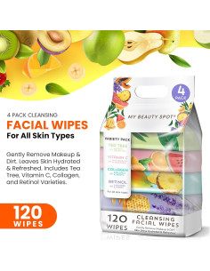 Toallitas Limpiadoras Faciales Mi Punto de Belleza - 120 Pcs 2