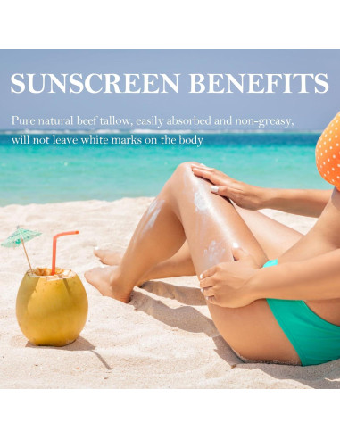 Protector Solar Natural HZENPPOR 3 Paquetes 69.85g