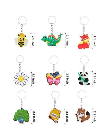 50 Llavero de Caricaturas Veryrich para Fiestas y Regalos