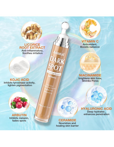 Removedor de Manchas Oscuras Ausmtal 19.9 ml con Rodillo Masaje