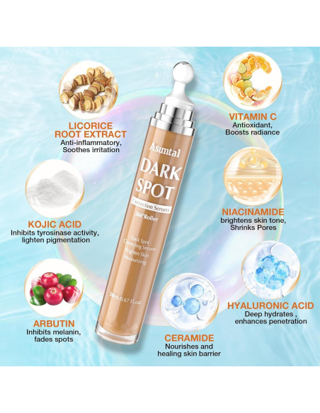 Removedor de Manchas Oscuras Ausmtal 19.9 ml con Rodillo Masaje