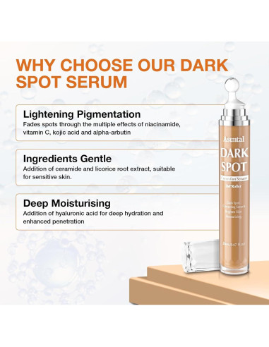 Removedor de Manchas Oscuras Ausmtal 19.9 ml con Rodillo Masaje