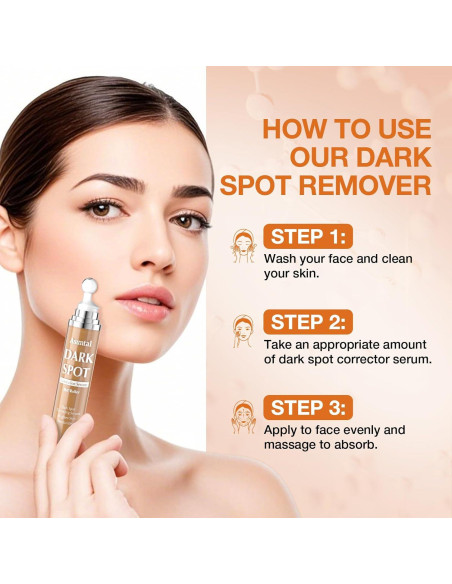 Removedor de Manchas Oscuras Ausmtal 19.9 ml con Rodillo Masaje