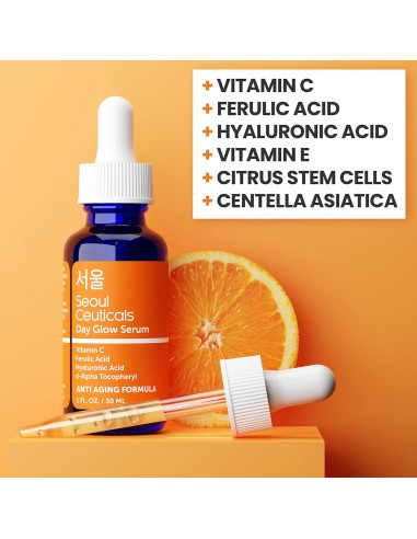 Suero Anti Envejecimiento SeoulCeuticals + Vitamina C + Crema de Caracol