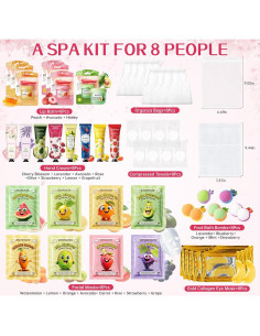Set de Fiesta de Spa 56Pcs BECHOICEN - Mascarillas y Bombas 2