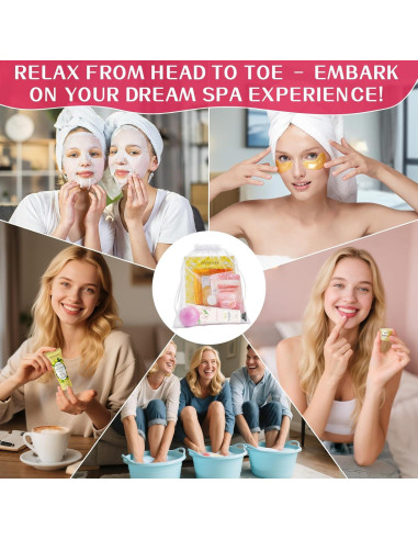 Set de Fiesta de Spa 56Pcs BECHOICEN - Mascarillas y Bombas