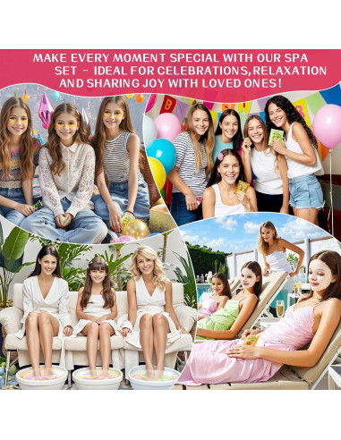 Set de Fiesta de Spa 56Pcs BECHOICEN - Mascarillas y Bombas