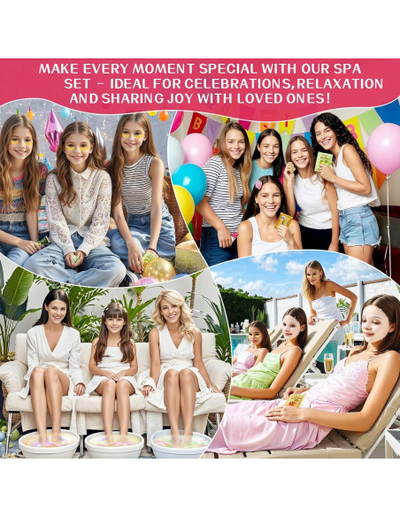 Set de Fiesta de Spa 56Pcs BECHOICEN - Mascarillas y Bombas