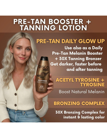 Loción bronceadora Disco Bronze 30X DHA 284g - Acelerador bronceado