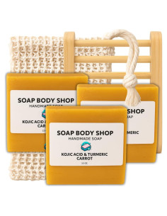 Paquete de 3 Jabones Sin Fragancia Cúrcuma Zanahoria 99g
