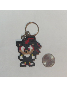 Llaveros de Arte Perler Sonic - Shadow 6.35x5.08cm Hecho a Mano 2