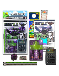 Suministros Escolares Minecraft - Paquete 7 Piezas para Niños