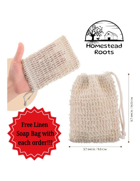 Jabón Artesanal Eucalipto Homestead Roots - 3 Barras 425g