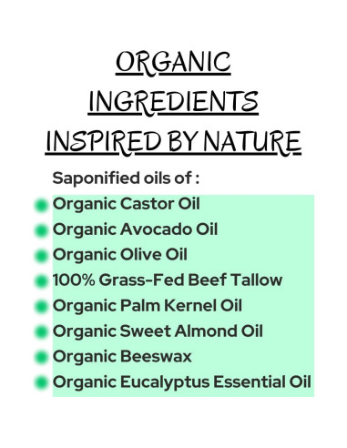 Jabón Artesanal Eucalipto Homestead Roots - 3 Barras 425g