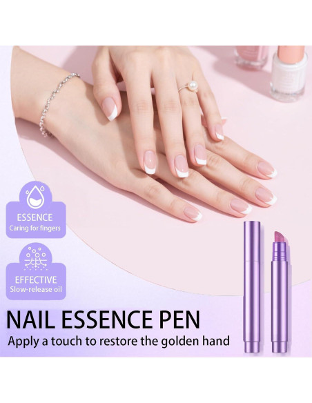 Bolígrafo de Aceite para Cutículas TIUSUTA 3-en-1 con Punta Cerámica