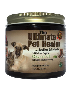 Aceite de Coco Orgánico Alpha Pet Zone 473 ml - Piel y Pelaje
