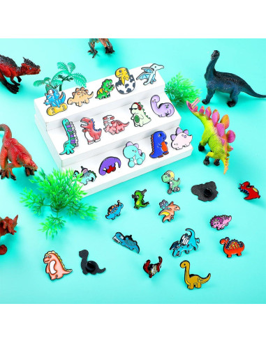 100 Pines de Esmalte de Dinosaurio Ceenna para Mochilas