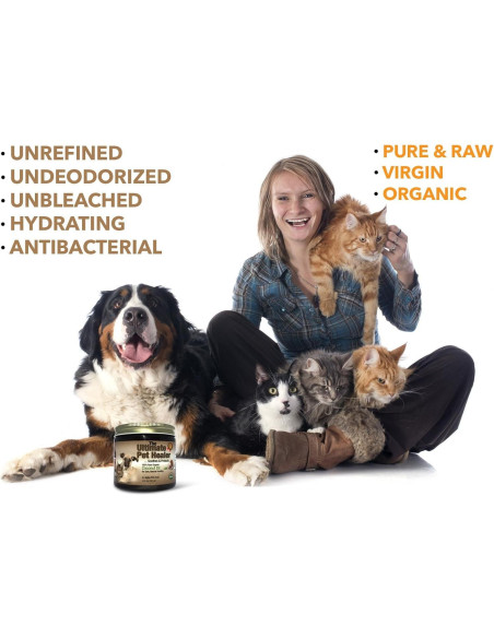 Aceite de Coco Orgánico Alpha Pet Zone 473 ml - Piel y Pelaje