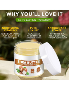 Manteca de Karité Cruda YECUCE 460 ml Hidratante Piel y Cabello 2