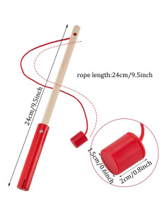 Varas de Pesca Magnéticas de Madera Sumind - 4 Piezas 24 cm 2