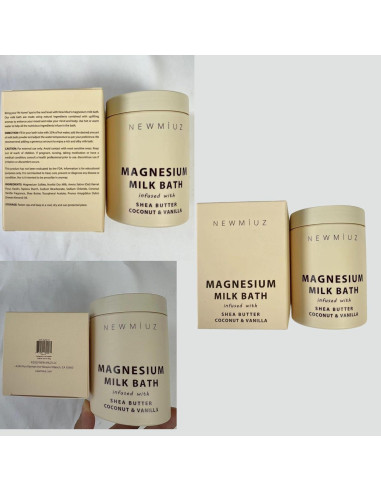 Leche de Baño de Magnesio 300g New Miuz Coco Vainilla Hidratante
