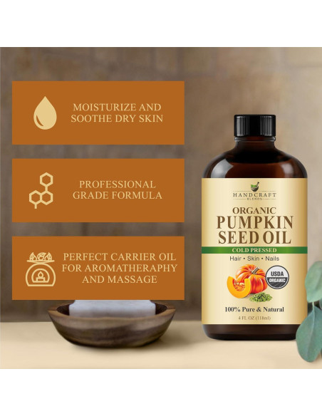 Aceite de Semilla de Calabaza Orgánico Handcraft Blends 118 ml