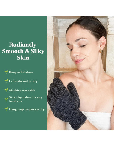 Guantes Exfoliantes de Ducha Bare Botanics Pack de 4 - Lavanda