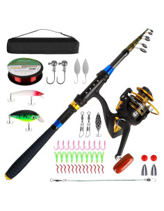 Juego de caña de pescar Milerong 1.8m para niños - Telescópica